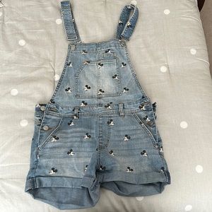 Mickey print women’s overalls; great for a day at the parks!